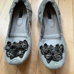 Vic matie aqua suede ballerina shoes